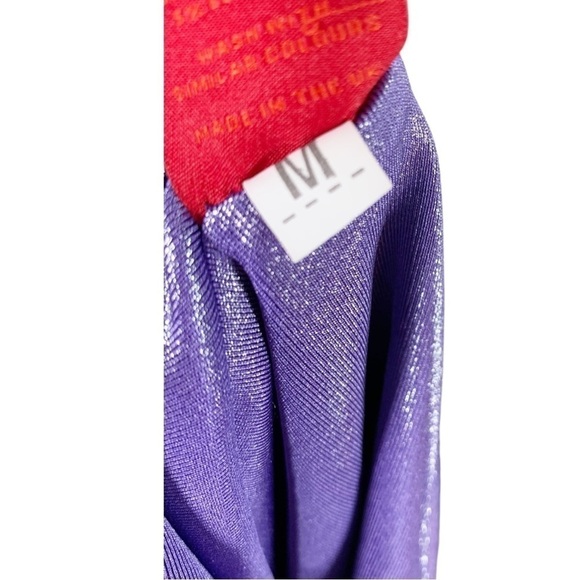 NEW Coucoo Jani One Shoulder Bodysuit Top Purple Size Medium - Picture 12 of 12